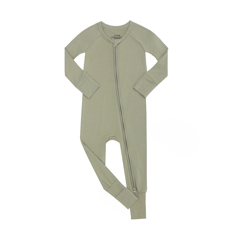 solid color bamboo baby jammies