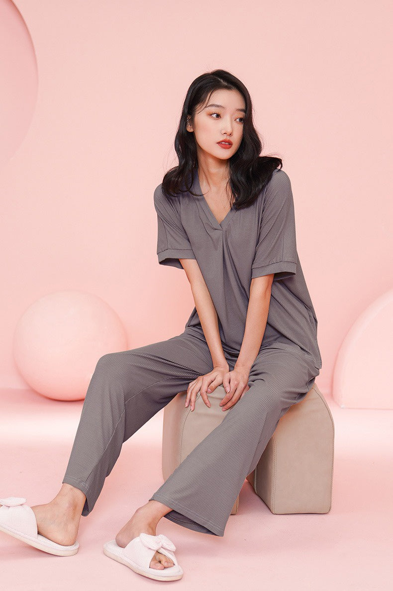 Modal maternity sleepwear with pad