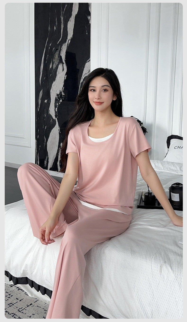 Modal maternity sleepwear with pad
