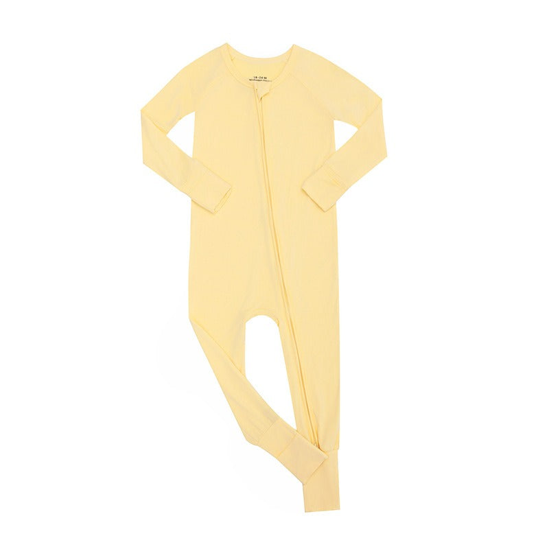solid color bamboo baby jammies